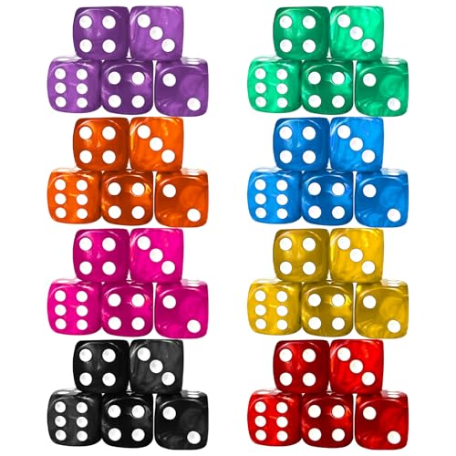 Würfel,40 Stück Würfelset,Bunt Spiel Dice Würfel Set,Würfelspiel für Cube,Spielwürfel Game,Kniffel Spiele Bunte,Würfelspiele Brettspiel Casino-Würfel,für Kniffelbecher Tischspiel,Tischspiel-Requisiten von xianshi