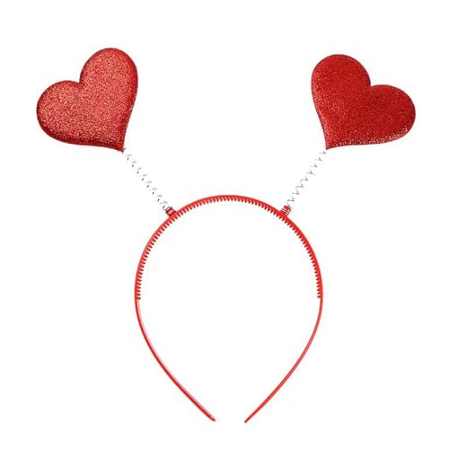 xianshi Herz Haarreif,Amor KostüM Damen,Haarreifen Heart Rot Accessoires,Herzherzige Haarband,Headband Herzen,Karneval Costume Cupid Hearts,Herzchen Queen Head,Headbands Kopfband von xianshi