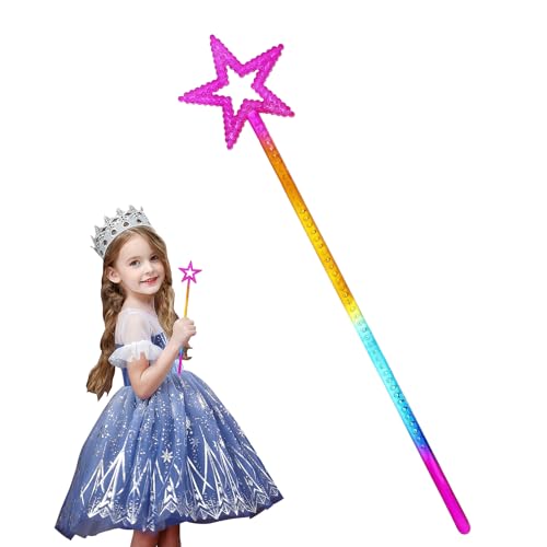 xianshi Zauberstab Kinder,Zauberstab Glitzer,für Magic Wand,Leuchtend,Leuchtender Prinzessin Zauberstäbe aus Eine Fee Hexe,Hexenstab Zauberstab-Halter Mit Mädchen Prinzessinnen von xianshi