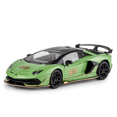 xiaobin Druckguss-Modellauto 1/18 SVJ 63 Legierung Rennwagenmodell Druckguss Metall Spielzeug Sportwagen Modellsammlung Sound und Licht Simulation Kinder Geschenk(Green) von xiaobin