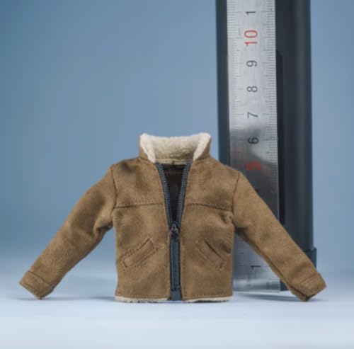 ximitoy 1/12 Männliche Soldat Kleidung Wildleder Kragen Mantel Jacke für 6'' Figur (braun) von ximitoy