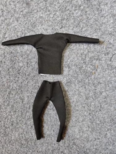 ximitoy 1/12 Soldatenkleidung, T-Shirt und Hose, Strumpfhose, Modell für Mezco Notaman Gw, 15,2 cm, Schwarz von ximitoy