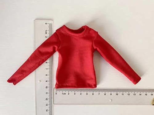 ximitoy Langärmelige Strumpfhose im Maßstab 1/6, mehrfarbig, T-Shirt-Modell für 30,5 cm große Puppe, Rot von ximitoy