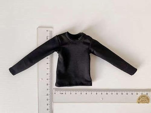 ximitoy Langärmelige Strumpfhose im Maßstab 1/6, mehrfarbig, T-Shirt-Modell für 30,5 cm große Puppe, Schwarz von ximitoy