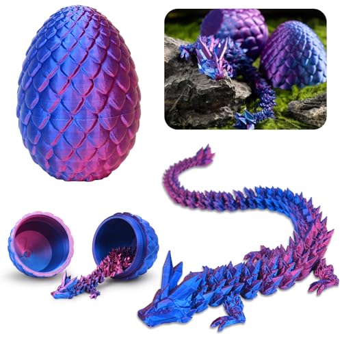 3D Gedrucktes Drachenei Geheimnisvolle Drachen Spielzeug, 3D Printed Dragon in Egg, Kristall Drache, Realistische Gedruckter Drachen Kristalldrachenspielzeug fur Home Desk Decor Ornament von xinrongda