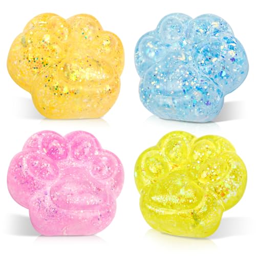 4 Stück Katzenpfoten Squishy Pfote Paw Squeeze Toy, Squeeze für Stressabbau, Süße Weiche Katzenpfoten Quetschspielzeuge, Sensorisches Spielzeug Pfoten für Kinder und Erwachsene 4 Stück Katzenpfoten Squishy Pfote Paw Squeeze Toy, Squeeze für Stressabbau, Süße Weiche Katzenpfoten Quetschspielzeuge, Sensorisches Spielzeug Pfoten für Kinder und Erwachsene von xinrongda