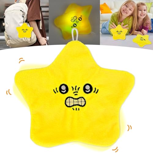 Angry Starfish Toy, Angry Star Plush Moving, Angry Star Plüschtier, Bewegender und Tanzender Stern Plüschtier mit Lichtern, Aufhängbare Angry Starfish für Kinder Geschenke Urlaub Dekorationen von xinrongda