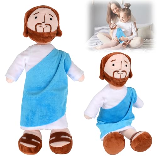 xinrongda Jesus Plush, Niedliches Jesus Plüschpuppe, Cartoon Jesus Christus Plüschtier, Christus Religiöser Retter Jesus Kuscheltier, Katholische Weihnachts- und Ostergeschenke von xinrongda