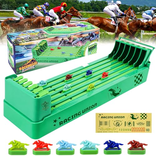 Pferderennen Spiel Elektrisch, Horse Racing Game, Tabletop Pferde Spiele, Pferderennen Tischspiel Mit 6 Pferde für Familie Party Nacht Childrens Day Geburtstag Geschenk für Kinder von xinrongda