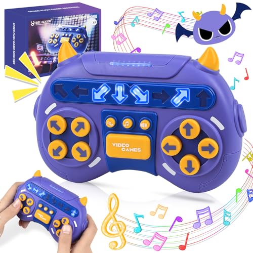 Quick Push Dance Game Fidget Toys, Pop Elektronisches Spiel für Kinder & Erwachsene, Pop Handheld Spiel mit 24 Musik, Breakthrough Puzzle Tanzen Spielmaschine Geschenk für Jungen Mädchen (A) von xinrongda