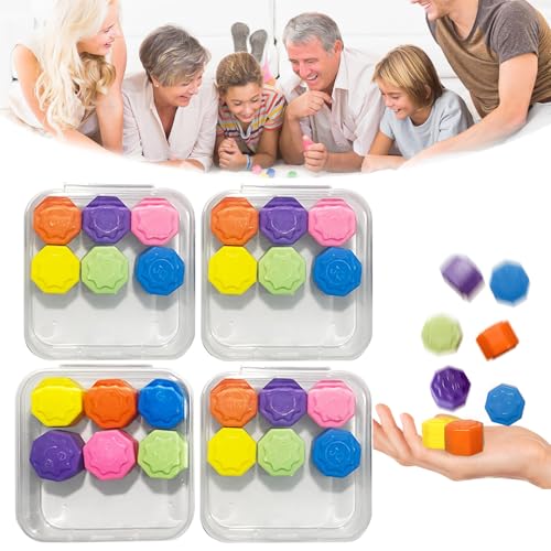 xinrongda Gonggi Koreanisches Spiel, 4Pcs Traditionelle Gonggi Steine für Kinder Erwachsene, Regenbogen Gonggi Folk Spielen Jack Stein Spiel Set mit Aufbewahrungsbehälter, Koreanisches Spielzeug (A) von xinrongda