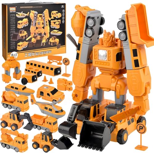 xinrongda Magnetische Bauwelt, Magnetische Transformers Spielzeug für Kinder, Magnetischer Verformung Roboter baustellenfahrzeuge Auto Spielzeugse für Jungen und Mädchen im Alter von 3-9 von xinrongda