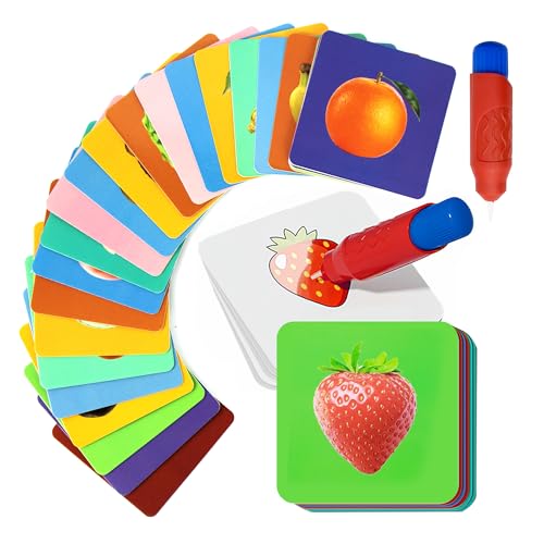 28 Stücke Lernkarten Kinder, Lernkarten zur Sprachförderung, Entdeckerkarten Lernspiele ab 3 Jahre, Vorschule Lernspielzeug Geschenk Flash Cards Lernen von xiruiubao