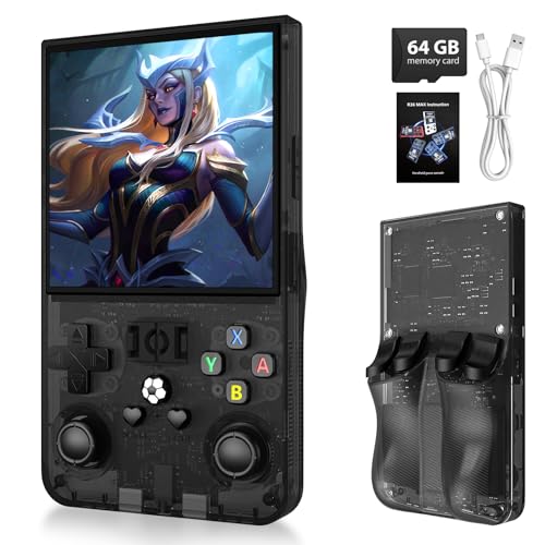 xiskt 2025 Upgraded R36MAX Retro-Handheld-Spielkonsole mit 64GB internem Speicher und 18000+ klassischen Spielen–Tragbare Videospielkonsole mit Linux-System, 4-Zoll-IPS-Bildschirm und 4000-mAh-Akku xiskt 2025 Upgraded R36MAX Retro-Handheld-Spielkonsole mit 64GB internem Speicher und 18000+ klassischen Spielen–Tragbare Videospielkonsole mit Linux-System, 4-Zoll-IPS-Bildschirm und 4000-mAh-Akku von xiskt