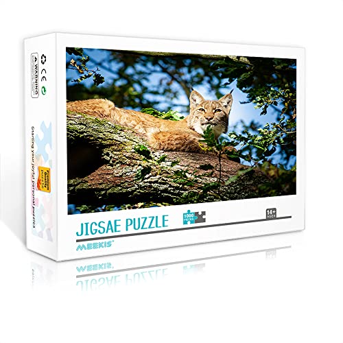 500 Teile Puzzle für Erwachsene Luchs Puzzle Herausforderndes Puzzle-Geschenk 52x38cm 500 Teile Intelligenz-Herausforderungspuzzle für Erwachsene und Kinder von xkmyt