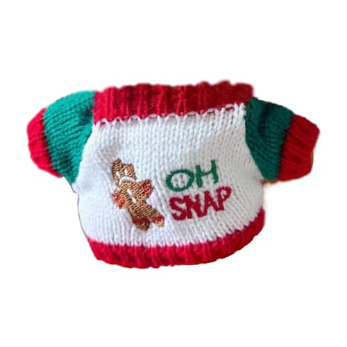 xowwyue 20,3 cm Puppenpullover | Stoffpuppenkostüm, Weihnachtsthema Kleidung für gefüllte Puppen, süßes Puppenverkleidungsoutfit von xowwyue