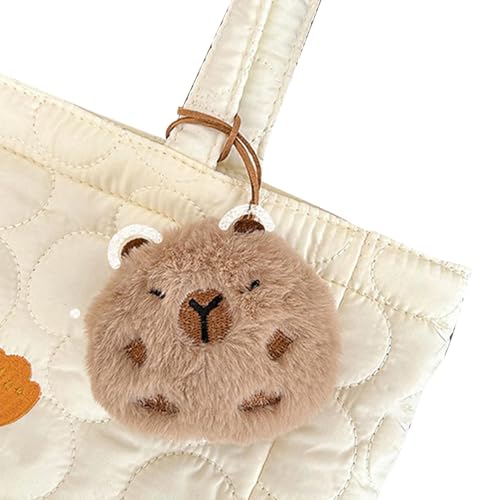 xowwyue Capybara Rucksack-Anhänger – Plüsch-Schlüsselanhänger, Rucksack- , niedlicher Tier-Anhänger, Capybara-Puppe, Plüsch-Schlüsselanhänger, Taschendekoration, modischer Anhänger für und von xowwyue