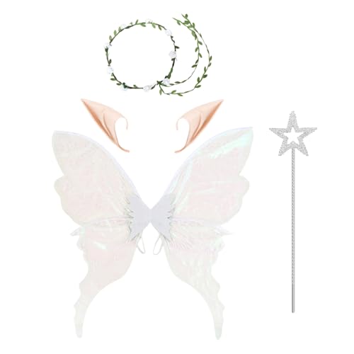 xowwyue Feenflügel Kostüm Set | Schmetterlingskostüm Flügel Für Halloween - Hautschonende Festtagsaccessoires für Frauen & Mädchen xowwyue Feenflügel Kostüm Set | Schmetterlingskostüm Flügel Für Halloween - Hautschonende Festtagsaccessoires für Frauen & Mädchen von xowwyue