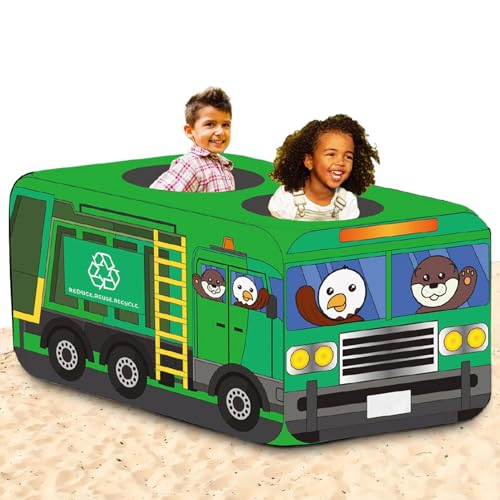 xowwyue Kinderspielzelt, Innenzelt, Auto-Thema, faltbares Zelt für Kinder, Faltbares Spielzelt für Kinder, Spielzelt zum Thema Bus für Kinder, Indoor-Spielhauszelt für Kinder von xowwyue