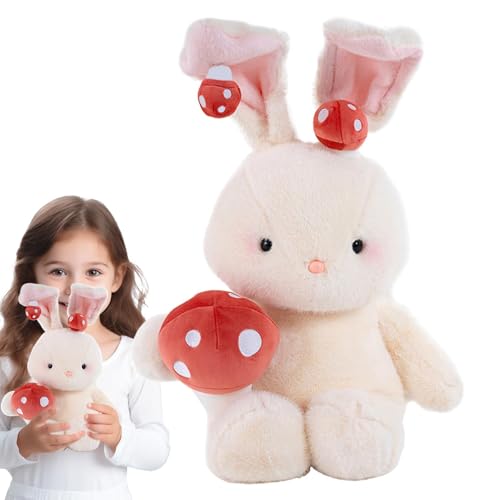 xowwyue Niedliche Kaninchen Plüschtier Ostern Hase Kuscheltier Mit Pilzdekoration, Weiches Stofftier Plüschpuppen Für Kinder Und Als Heimdekoration 30cm/40cm von xowwyue