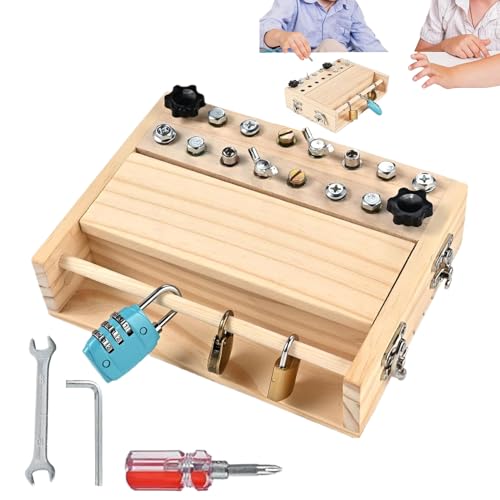 xowwyue Schraubspiel | Holzspielzeug Sinnesfördernd Lernspiel | Feinmotorik Set Mit Schlüssel Und Schloss Für Kinder Geburtstag Kindergarten Zuhause Reisen xowwyue Schraubspiel | Holzspielzeug Sinnesfördernd Lernspiel | Feinmotorik Set Mit Schlüssel Und Schloss Für Kinder Geburtstag Kindergarten Zuhause Reisen von xowwyue