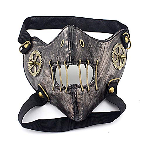 xtom2013 Steampunk Niete Studs Gasmaske Maske Schutzmaske Atemschutzmaske für Cosplay Gothic 101 von xtom2013