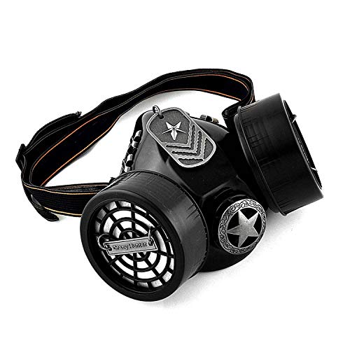 xtom2013 Steampunk Niete Studs Gasmaske Maske Schutzmaske Atemschutzmaske für Cosplay Gothic 109 von xtom2013