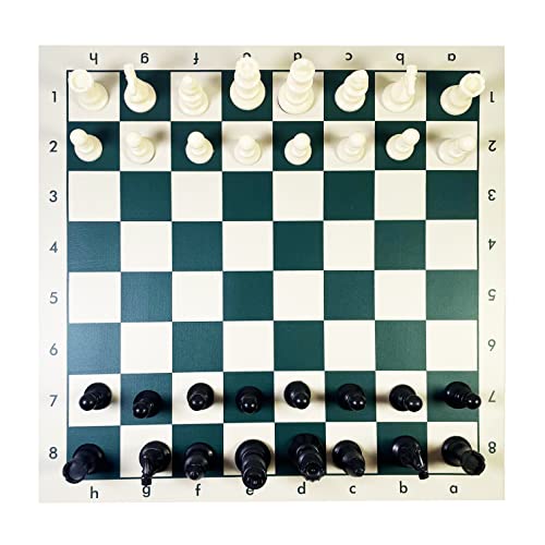 xunfu Tragbar Reiseschach Schachset, Schachspiel Kinder, Aufrollbar Schachbrett Schach Set, Chess Sets Junior, 34x34cm von xunfu