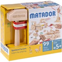 MATADOR 11099 - Explorer E099, Baukasten, Holz, 99 Teile, Konstruktionsbaukasten, ab 5 Jahren, Spielend lernen! von Matador Spielwaren GmbH