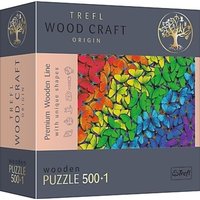 Trefl - Holzpuzzle 500+1 - Regenbogen Schmetterlinge von Trefl