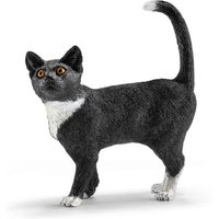 Schleich 13770 - Farm World, Katze, stehend, Tierfigur, schwarz weiß von xxx