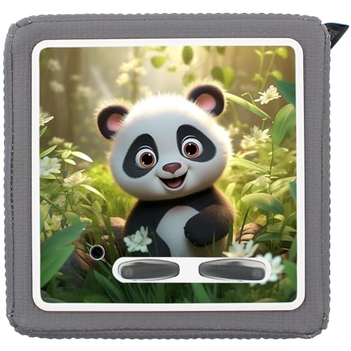 yabaduu Schutzfolie Süße Tiere kompatibel mit Toniebox Lauscher Station Aufkleber personalisierbar Zubehör für Kinder Spielzeug passgenau selbstklebend Y031 (Nr. 76 Panda, Ohne Wunschname) von yabaduu