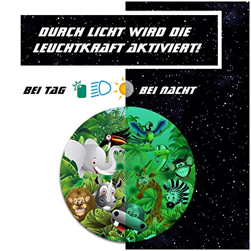 Schutzfolie für Tonie Lauscher Design Aufkleber Cover für Kopfhörer kindgerecht passgenau selbstklebend Folie Zubehör für Kinder Spielzeug Y055 (Nr. 12 Dschungel, Nachtleuchtend) von yabaduu