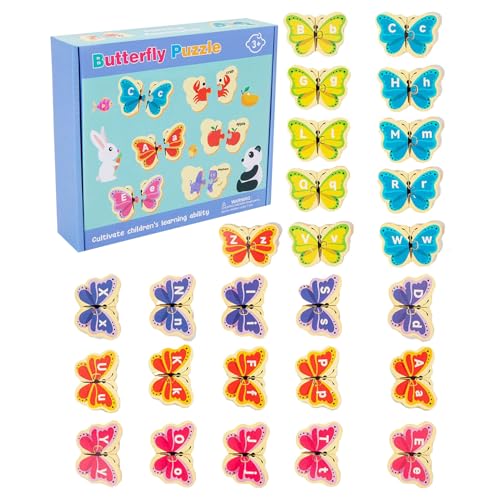 yakermur Alphabet-Puzzle | STEM Lernspiel aus Holz mit Tieren – Feinmotorik, Lernspiel für ab 3 Jahren, Kindergarten, Schule, Haus, Reise yakermur Alphabet-Puzzle | STEM Lernspiel aus Holz mit Tieren – Feinmotorik, Lernspiel für ab 3 Jahren, Kindergarten, Schule, Haus, Reise von yakermur