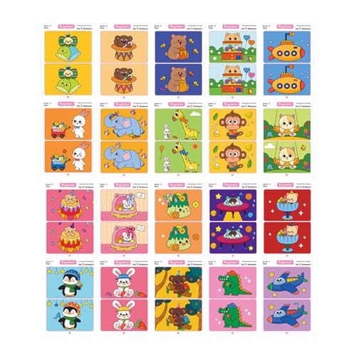 yakermur Assoziationsspiel für interaktive Karten zur Fehlersuche, Lernprodukte für frühes Lernen und spielerisches Spiel zur Entwicklung der Beobachtung yakermur Assoziationsspiel für interaktive Karten zur Fehlersuche, Lernprodukte für frühes Lernen und spielerisches Spiel zur Entwicklung der Beobachtung von yakermur