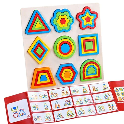 yakermur Babypuzzle | Bunte Formen Muster STEM Lernspielzeug | Geometrische Blöcke Spiele für Bildungsentwicklung | Vorschule Kindergarten Kinder yakermur Babypuzzle | Bunte Formen Muster STEM Lernspielzeug | Geometrische Blöcke Spiele für Bildungsentwicklung | Vorschule Kindergarten Kinder von yakermur