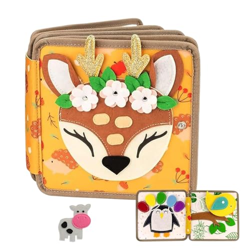 yakermur Beschäftigtes Spiel, sensorisches Spielzeug im Felt, sensorische Aktivität frühes Erwachen, Entwicklungstafel für Reisen, Haus, Schlafzimmer, ruhiges Spiel yakermur Beschäftigtes Spiel, sensorisches Spielzeug im Felt, sensorische Aktivität frühes Erwachen, Entwicklungstafel für Reisen, Haus, Schlafzimmer, ruhiges Spiel von yakermur