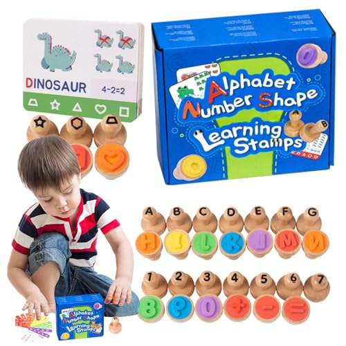 yakermur Buchstabenstempel für Alphabet-Nummernstempel – Lernstempel aus Holz, Mathematik-Spiele, tragbar, Lernspielzeug für Kinder yakermur Buchstabenstempel für Alphabet-Nummernstempel – Lernstempel aus Holz, Mathematik-Spiele, tragbar, Lernspielzeug für Kinder von yakermur