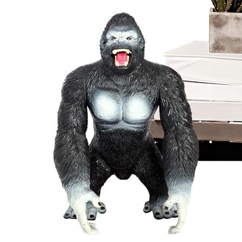 yakermur Gorilla -Modell, Gorilla Actionfigur - Roaring Gorilla Toys & Figur - Wild Life Jungle Tiermodell, Kuchen Dschungeltiere zu Weihnachten und Geburtstag für Mädchen von yakermur