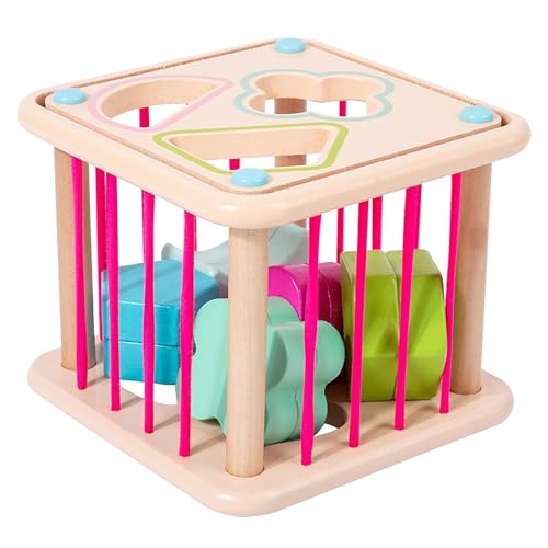 yakermur Holzform -Sortierspielzeug, Farbpassungsspiel | Bildungshölzernform Sorter Game | Kinder mit Spielzeug, Spielzeug für Feinmotorik für Hand-Augen-Koordination, kognitive Fähigkeiten von yakermur