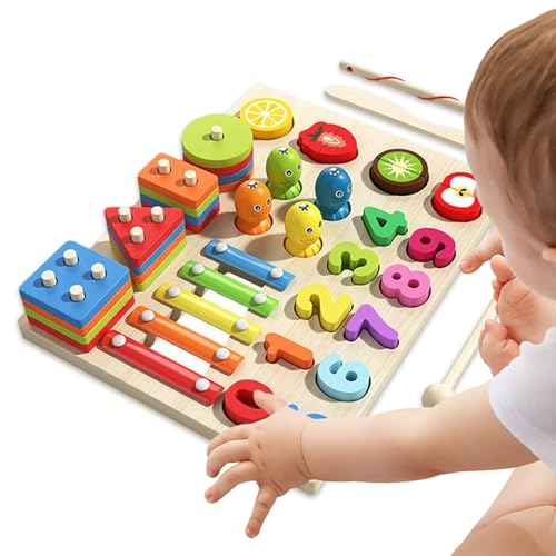 yakermur Lernpuzzle aus Holz mit Formen | Formenbretter zum Sortieren | Vorschul-Mathematik-Blöcke yakermur Lernpuzzle aus Holz mit Formen | Formenbretter zum Sortieren | Vorschul-Mathematik-Blöcke von yakermur