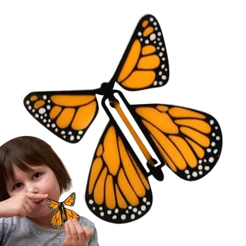 yakermur Schmetterlinge zum Aufziehen, leichte Voltigeur – wissenschaftliches Spielzeug mit elastischer Energie – Zubehör für Geburtstagsfeiern, Hochzeiten, Shows und Schulauszeichnungen yakermur Schmetterlinge zum Aufziehen, leichte Voltigeur – wissenschaftliches Spielzeug mit elastischer Energie – Zubehör für Geburtstagsfeiern, Hochzeiten, Shows und Schulauszeichnungen von yakermur