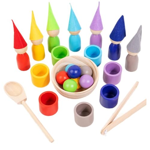 yakermur Spielzeug zum Sortieren von Farben, Sortieren des pädagogischen Spiels | Rainbow Balls Cups STEM Kits, Lernaktivitäten im Vorschulalter yakermur Spielzeug zum Sortieren von Farben, Sortieren des pädagogischen Spiels | Rainbow Balls Cups STEM Kits, Lernaktivitäten im Vorschulalter von yakermur