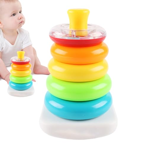 yakermur Stapelspielzeug für Babys – bunter Turm mit stapelbaren Ringen, Lernspiel zum Bauen ab 6 Monaten – Haus, Krippe, Reisen, Auto und mehr yakermur Stapelspielzeug für Babys – bunter Turm mit stapelbaren Ringen, Lernspiel zum Bauen ab 6 Monaten – Haus, Krippe, Reisen, Auto und mehr von yakermur