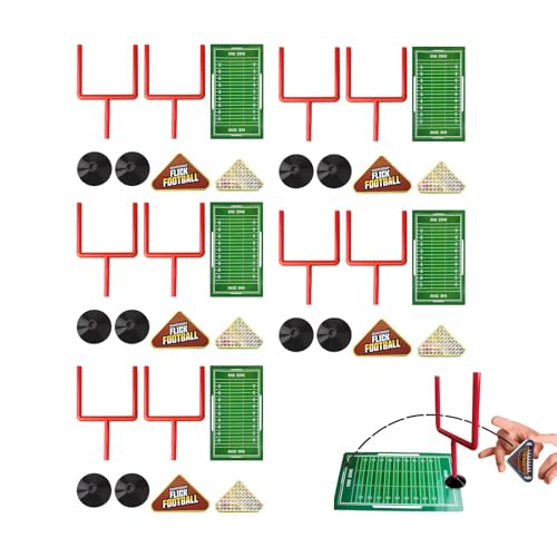 yakermur Tischfußballspiel, Fußballspiele für die – 5 Sets Finger Flick Football Game, Zubehör für Urlaubspartys, Familientreffen für interaktive Aktivitäten yakermur Tischfußballspiel, Fußballspiele für die – 5 Sets Finger Flick Football Game, Zubehör für Urlaubspartys, Familientreffen für interaktive Aktivitäten von yakermur
