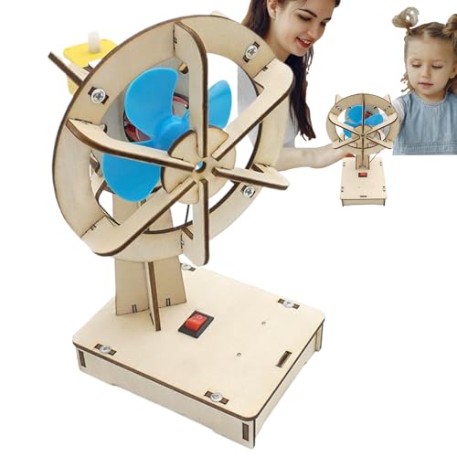 yakermur Wissenschaftliches Lernspielzeug | Kreative Erfahrung Oszillierender Ventilator für | Logikprojekt, Holzbahn Lernaktivität für Schüler zu Hause oder in der Schule yakermur Wissenschaftliches Lernspielzeug | Kreative Erfahrung Oszillierender Ventilator für | Logikprojekt, Holzbahn Lernaktivität für Schüler zu Hause oder in der Schule von yakermur
