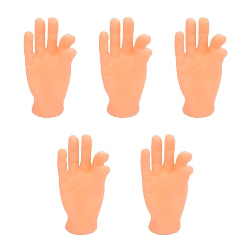 yanwuwa Fingerpuppen-Set, lustige Requisiten für Katzen, Streichelkatzen, Requisiten, kleine Hand, Finger, Video, unterhaltsame Requisiten, kleine Fingerhände, Gummi-Fingerpuppen, 5 Stück von yanwuwa