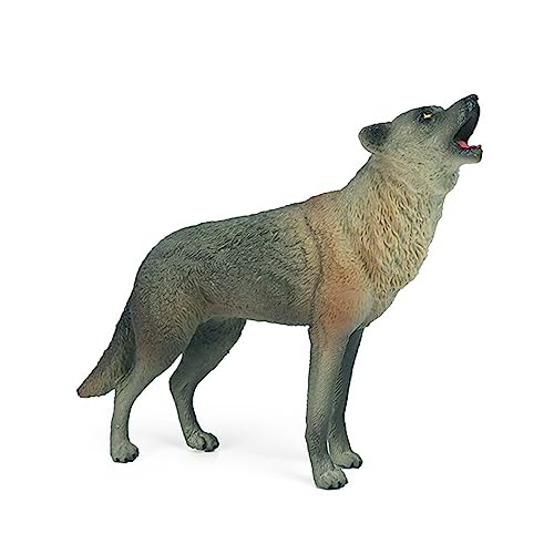 Tierplastik Bösartiger Wolf Heimdekoration Miniatur Künstlich Handbemalt Für Erwachsene Sammlung Handwerk Hinterhof Spielzeug Wolfsmodell von yanwuwa