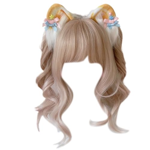 yanwuwa Cosplay Kopfschmuck Wolf Haarreifen Cartoon Kätzchen Haarstyling für Halloween Stirnband Cartoon Kätzchen Tier Karneval von yanwuwa