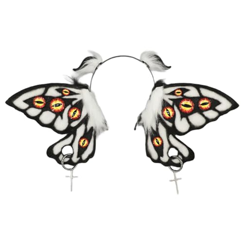 yanwuwa Dark Series Teufelsohren Haarband Halloween Dienstmädchen Hairhoop Rollenspiel Charakter Haarband Kostüm Zubehör Kopfschmuck yanwuwa Dark Series Teufelsohren Haarband Halloween Dienstmädchen Hairhoop Rollenspiel Charakter Haarband Kostüm Zubehör Kopfschmuck von yanwuwa